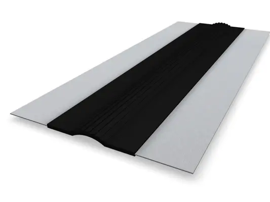 PREFA oluk dila, aluminij, crni, 6.000 x 375 mm, visokokvalitetno brtvljenje za ugradnju oluka.