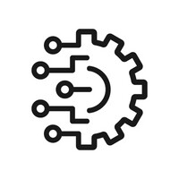 Clipart zupčanik koji predstavlja tehnički razvoj i inovaciju 