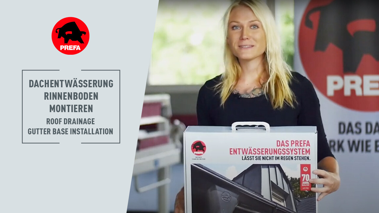 Sličica za Youtube video kanala PREFA Akademije "postavljanje čela žlijeba"